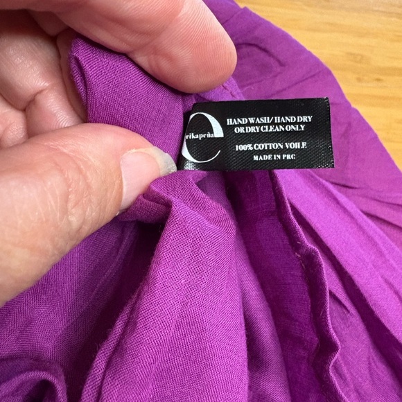 NWT Erika Pena- Purple Ruffled Off-Shoulder Dress. Size XS/S - Picture 4 of 5